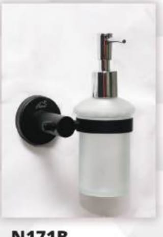 GLASS SOAP DISPENSER BLACK
